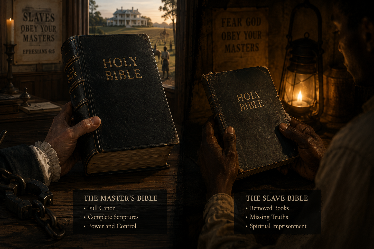 The Slave Bible vs the full King James Bible