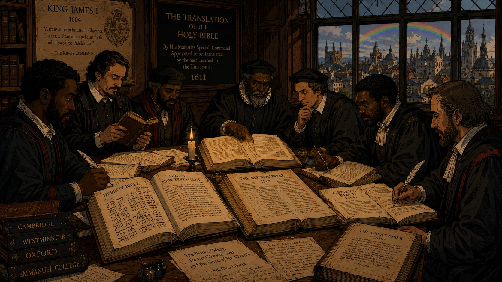 Scribes and translators at work — illuminated manuscript tradition
