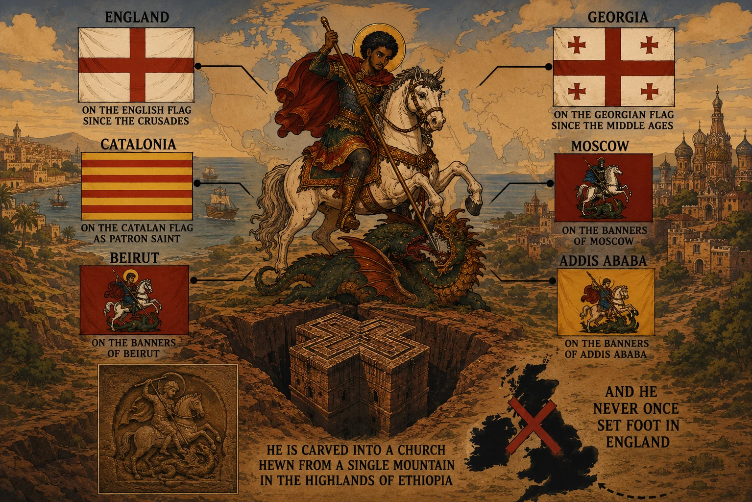 Saint George Was Never English — the Levantine soldier and the dragon