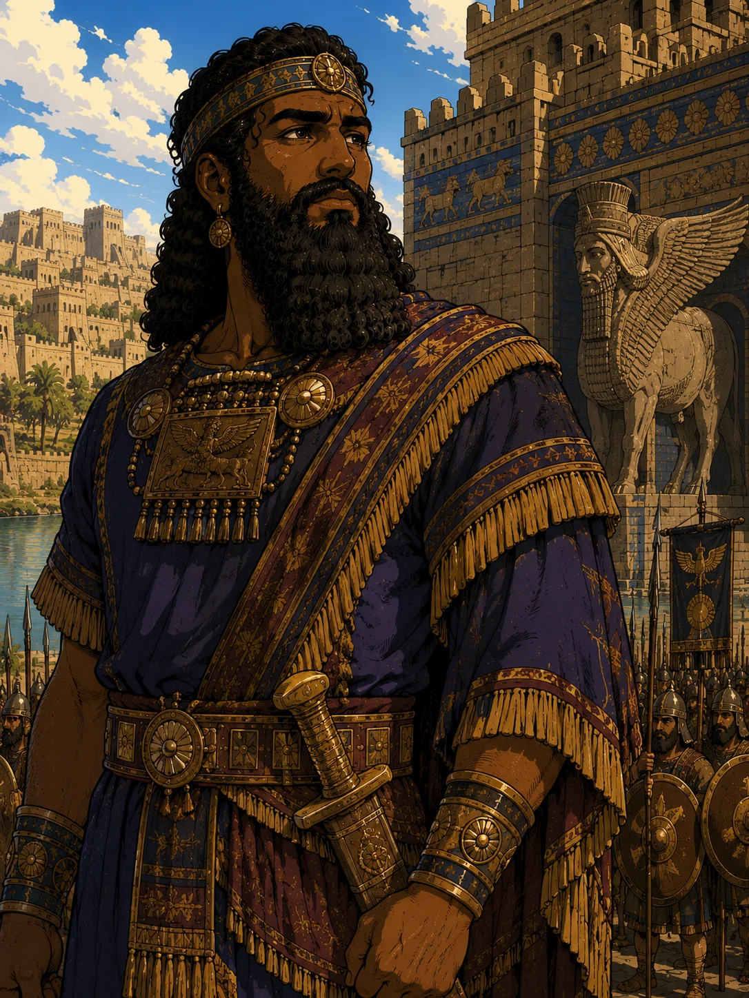 Asshur — son of Shem, father of Assyria; his descendants built Nineveh and Calah and became the most feared military power of the ancient world