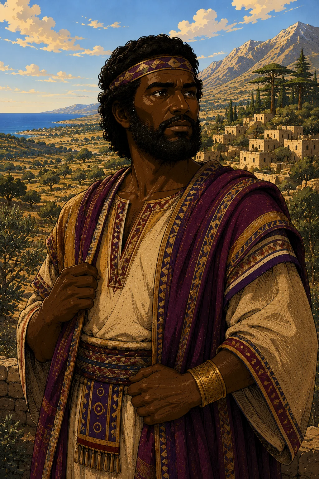 Canaan — son of Ham, father of eleven nations; the cursed son whose descendants inhabited the Promised Land before Israel
