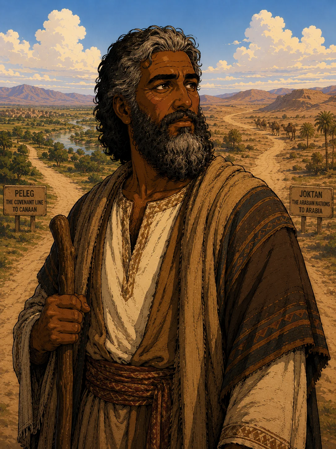 Eber — Father of Peleg, in whose days the earth was divided — traditional namesake of 'Hebrew'
