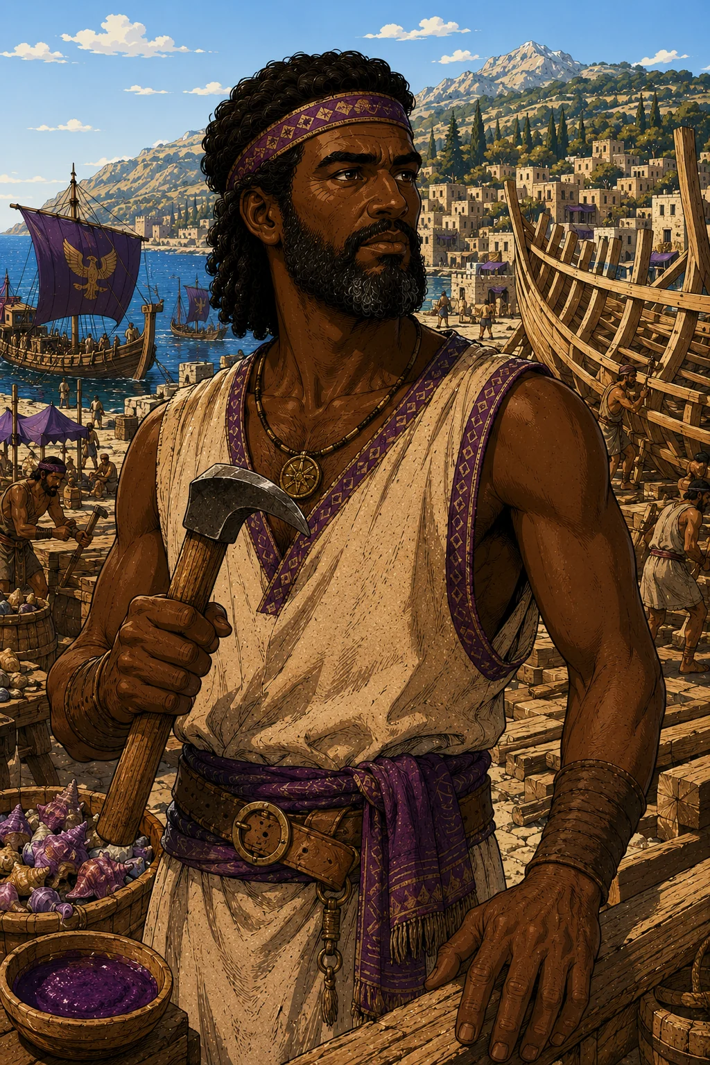 Sidon — firstborn of Canaan, founder of the great Phoenician city of the same name; the city of sailors, craftsmen, and purple dye